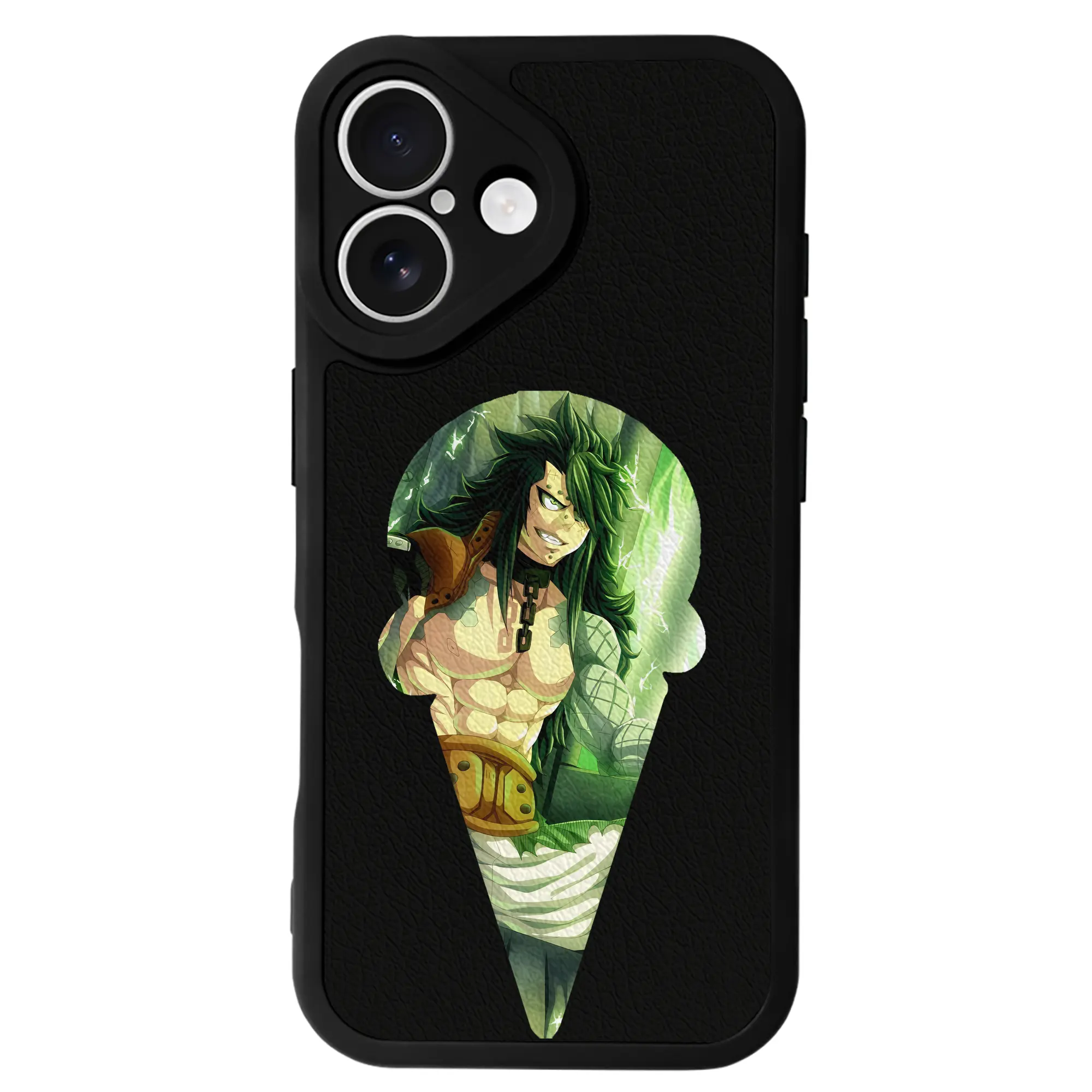 フェアリーテイル グッズ ガジル・レッドフォックス - IPhone 16シリーズ対応 ・ シリコンスマホケース ・ レザー調 ・ 高精度フィット ・ 耐衝撃 ・ ワイヤレス充電対応 ・ 精密カット